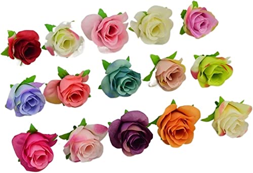 Arreglos de flores para bodas con rosas de seda artificiales y cabezas florales DIY 7