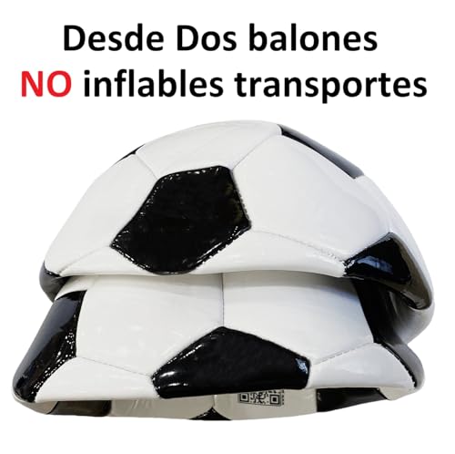 Durabol Balones de Futbol Tamaño 5# Balón de Fútbol de Entrenamiento Training Marca Oficial Fútbol de America Balón Rugby Decolacion de Madrid Barcelona (Negro Blanco) - imagen 2