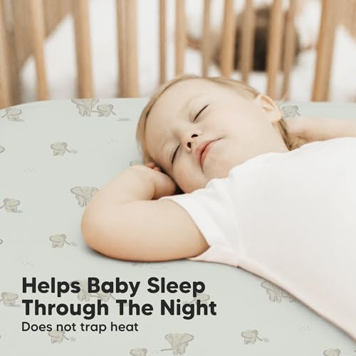 Image of KeaBabies 2-Pack Baby Crib Sheets for Boys, Girls, 52x28 Fitted (Elly) | Viscose Derived from Bamboo, Toddler Bed Sheets Neutral, Fitted Crib Mattress Sheet for Standard Baby Bedding, Soft, Cozy