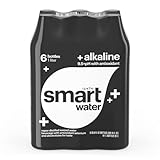 smartwater alkaline with antioxidant ionized electrolyte vapor-distilled water bottles, 1L, 6 pack