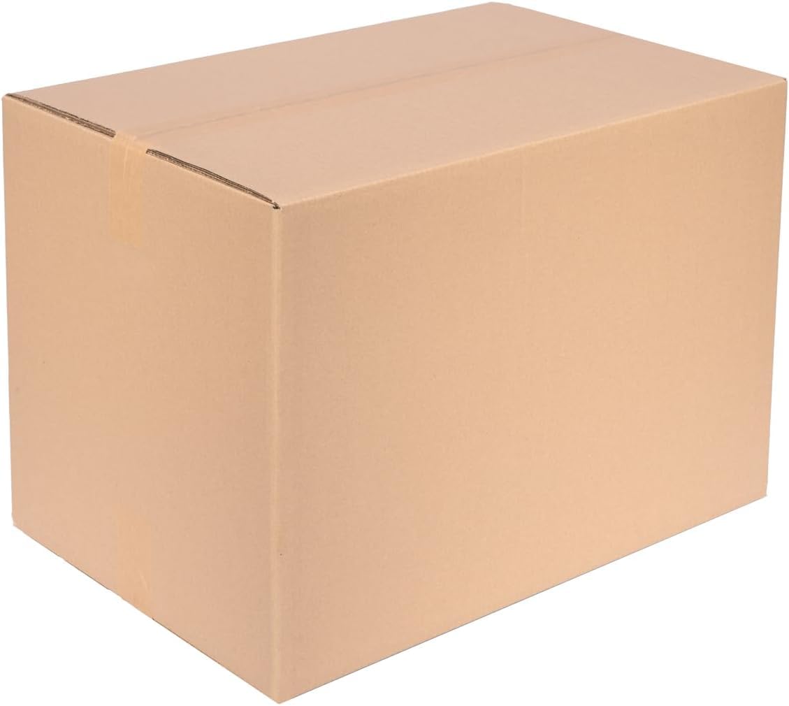 Versandkarton/Flaschenkarton/Faltkarton 2-wellig 248×223×265 mm (Innenmaß) – unbedruckt, braun – stabile Kartonage, stapelbar – 40 Stück