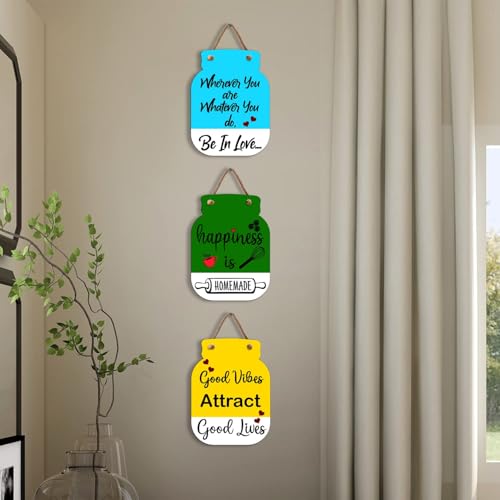 Image of Zesta Wooden Wall Hanging Decorative Items /Hanging Home Wall Decor Items /MDF Decoration Items for Home /Cute Wall Art For Living Room /Home Decor Items Living Room (JAR-01)