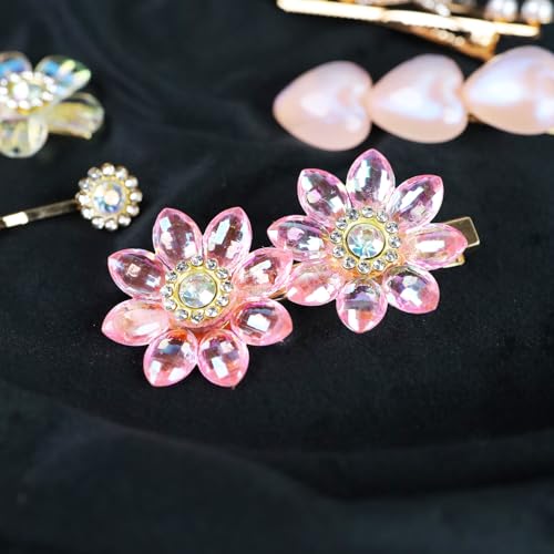 Image of Annacreations 25 Pcs Korean Fashion Style Pearl Rhinestone Metal Hair Clips Hair Pin Multicolor Clip Stylish Jewellery Hair Accessories for Women's & Girls
