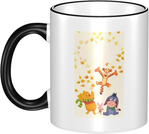 男女贈り物ク マのプーさん 耐熱カップ セラミック ティーカップ 陶器 マグ マグカップ コーヒーカップ かわいい セラミック おしゃれコップ かわいい 景品 マグ 贈答品 Black