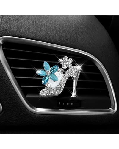 conjunto decoración interior Taladro de agua con incrustaciones Bolso de niña Tacón alto Salida de aire acondicionado de coche Perfume de coche Accesorios de interior salida aire del coche(G)