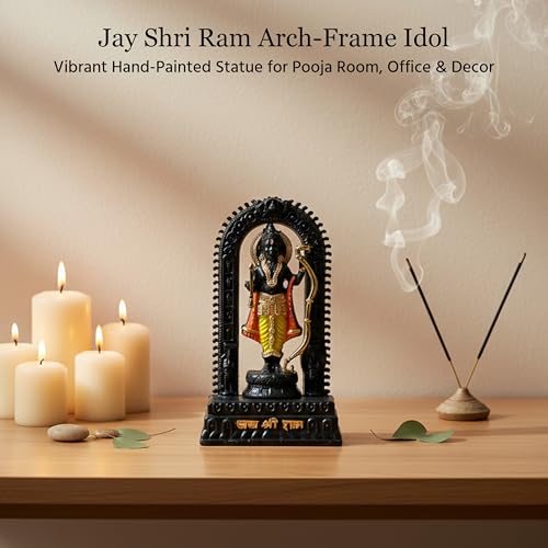 Image of ZAICUS Ayodhya Ram Lalla Idol Murti for Home Temple Car Dashboard | Lord Ram Statue for Pooja Room, Mandir Decor & Spiritual Gift