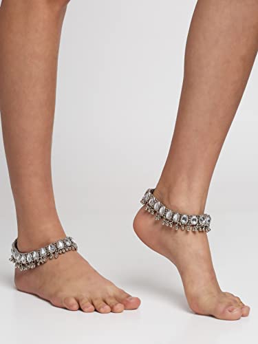 German Silver Plated Stylish Anklets for Women (Style 4)