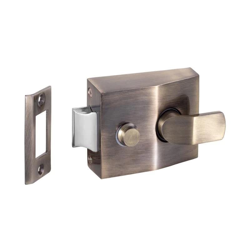 Image of Ozone Night Latch for Inside Opening Doors (Left Hand Side, Antique Bronze)