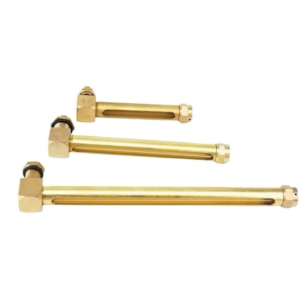 1PC Doppel-Fenster L-Form Messing Schauglas Gauge for Öl und Flüssigkeit Niveau Überwachung-Hochtemperatur beständig,(400mm 1/2")
