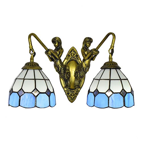 Applique méditerranéenne en vitrail bleu créatif pour l'ambiance d'un bar ou salon