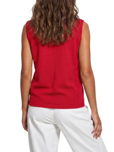 Image of KMBANGI Women Christmas Button Sweater Vest Embroidery Sleeveless Cardigan
