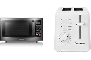 1.2 Cu. Ft. Toshiba EM131A5C-BS Microwave Oven and Cuisinart CPT-122 Toaster: The Ultimate Kitchen Duo