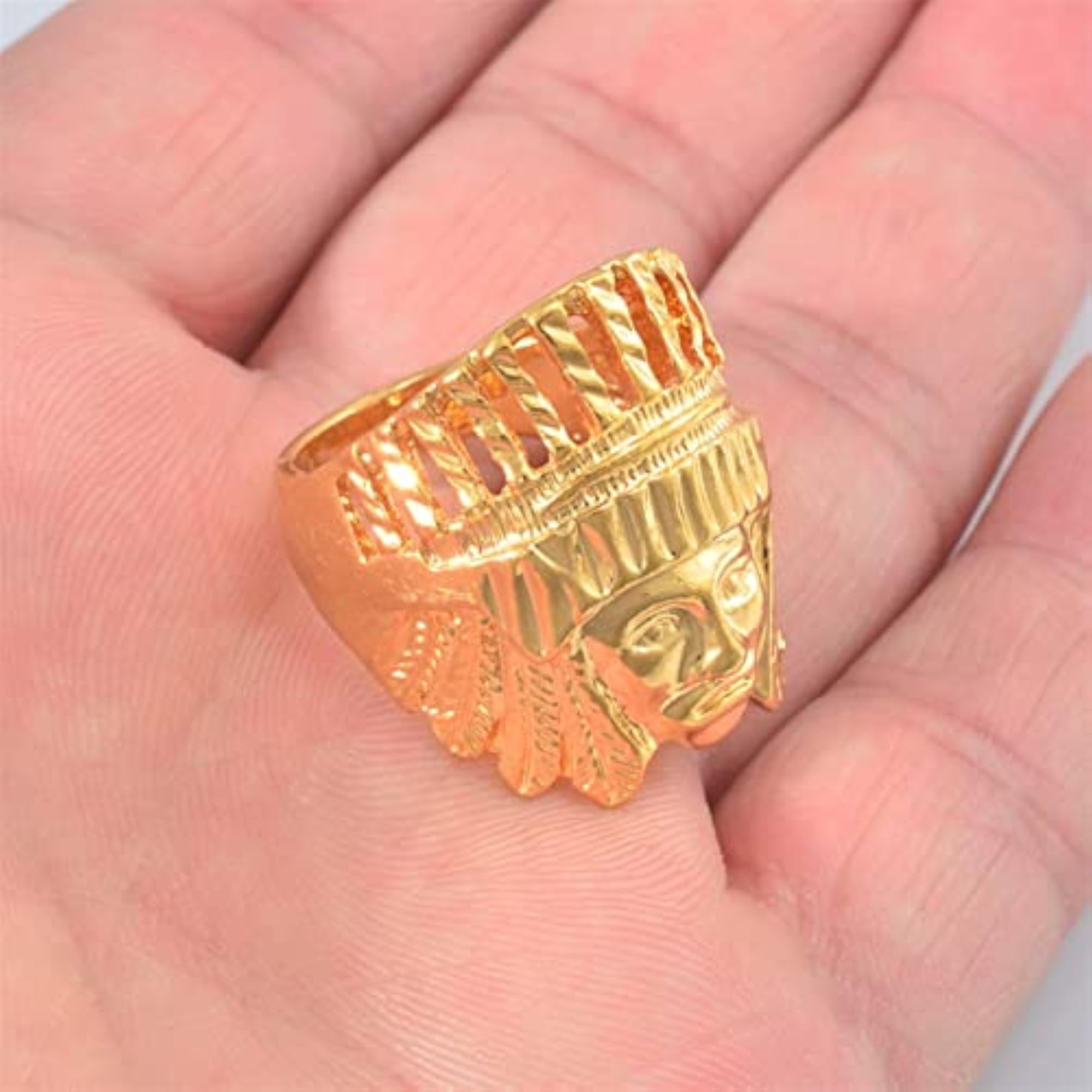 Men's Titanium Steel Gilded Hip Hop Fashion Ring