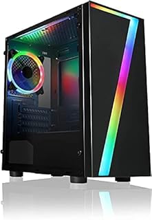 COMPUCLEAR Fast Gaming PC Computer Intel Core i5 16GB 1TB 256GB SSD Win10 Pro GT710 WiFi Seven RGB PC Gaming Case 8GB RAM + 1TB HDD (8GB + 1TB)