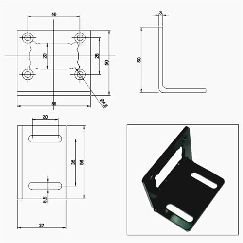 Moteur à engrenages vis sans fin 12V avec encodeur et support de fixation - 5