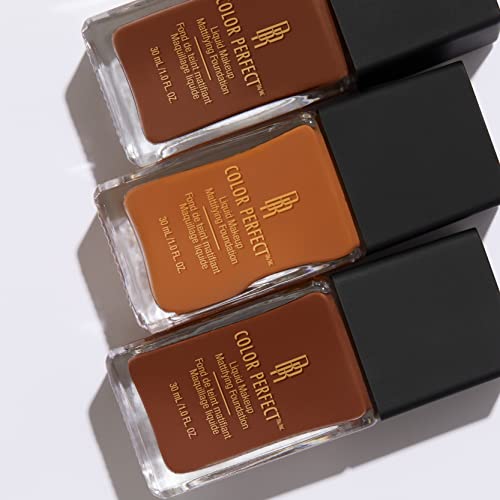 Black Radiance Color Perfect Liquid Full Coverage Foundation Makeup, Deep Amber, 1 Ounce #TOP3