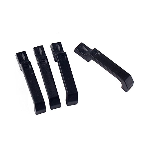 Injora 4Pcs Black Plastic Car Door Hinge & 4 Pcs Door Handle For 1:10 Rc Crawler Trx-4 Trx4 #TOP1