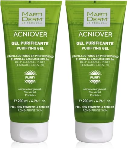 Gel Nettoyant Visage Martiderm élimine l'excès de sébum sans tirailler