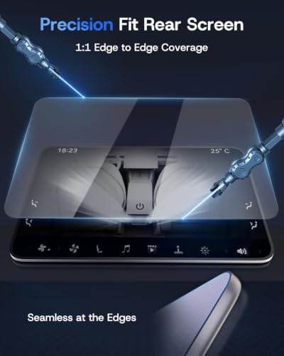 Image of Tempered Glass Screen Protector for Tesla Model Y /3 Accessories | 8 inch Back Screen Protector with Alignment Frame for Model Y Juniper 2025 2026 & Model 3 Highland 2024-2026 -Glossy /Anti-Scratch