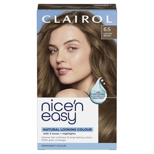 Clairol Nicen Easy Crème Natural Looking Oil Infused Permanent Hair Dye 6.5 Lightest Brown