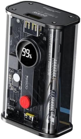 Resim YESIDO 10.000 mAh Powerbank USB 3.0, PD Hızlı Şarj 22,5 W 