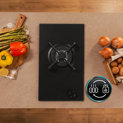 Cecotec Table de Cuisson à Gaz 1 Feu Bolero Squad G 1400S Nano Glass