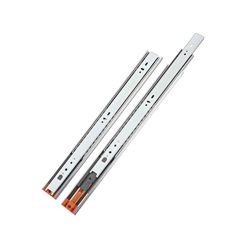 LOOTICH Coulisses pour Tiroirs 450 mm avec Amortisseur Tampon Soft Close Roulement à Bille Extension Totale de Tiroir Tail Glissière de Tiroir Capacité de...