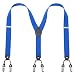 Produktbild Lafayon Herren Hosenträger Hosenträger Für Männer 6 Schnallen Y Zurück Striped Heavy Duty Männer Hosenträger Durable Elastische Verstellbare Hosenträger Starke Metall Clips (Blau2)