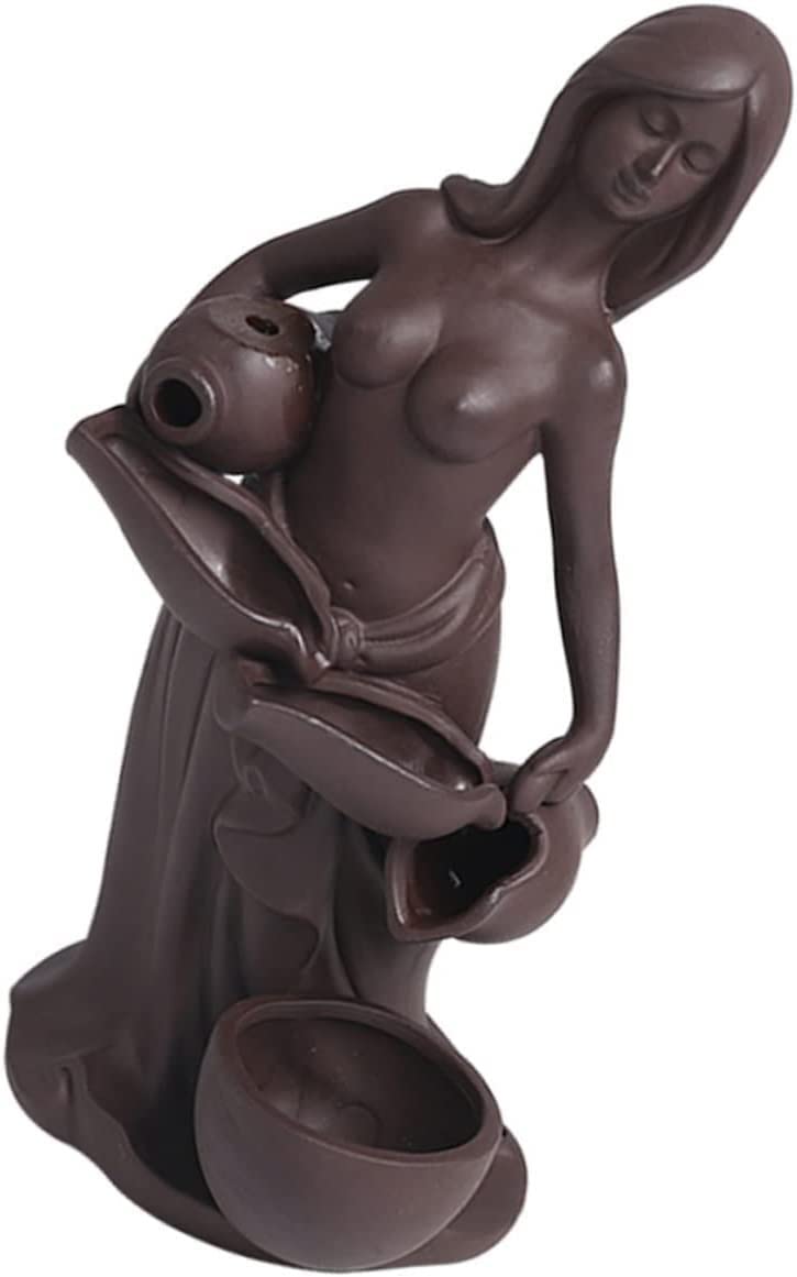 Fornace di incenso, porta bastoncini d'incenso, sirena da bagno, ragazza, bruciatore di incenso, diffusore profumato, diffusore a cascata, bruciatore di incenso, casa da tè, torre di incenso, porta in