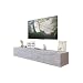Produktbild lukmebel Colgante TV-Ständer Doppelschrank mit Push-to-Open-Mechanismus Wandmontage Glatte Minimalistische Front aus Laminierter Platte 40x200x36 cm Beton/Beton