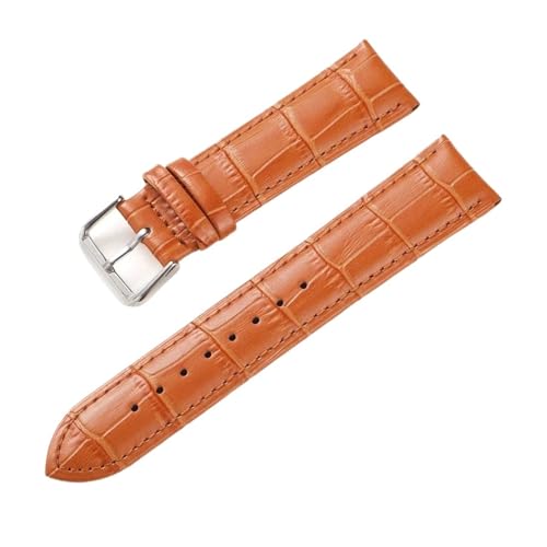 [KAKDLKEYZ] Cow Leather Strap 18mm 20mm 22mm 24mm Retro Men Business Watch Top Cowhide Watchband(Light brown,18mm)