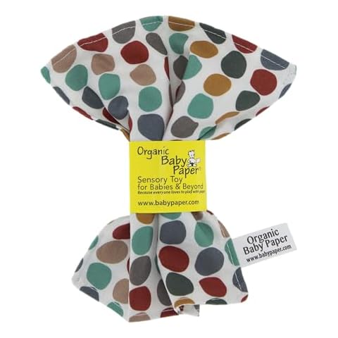 Baby Paper Original Crinkle Teether & Sensory Toy for Babies & Infants | Organic Pebbles Pattern | Non-Toxic, Washable | Great for Baby Showers Cover