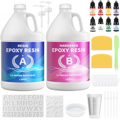 Résine époxy transparente moulage et revêtement kit 8 litres rapport 1:1