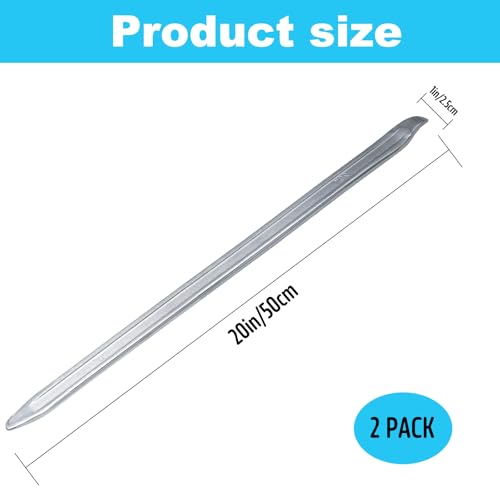Image of 2 Pack 20 Inch Tire Spoons Iron,Heavy Duty Tire Changing Tool Tire Levers Bar,for Cars,Motorcycles,Dirtbike,Lawn Mower Tire Spoon