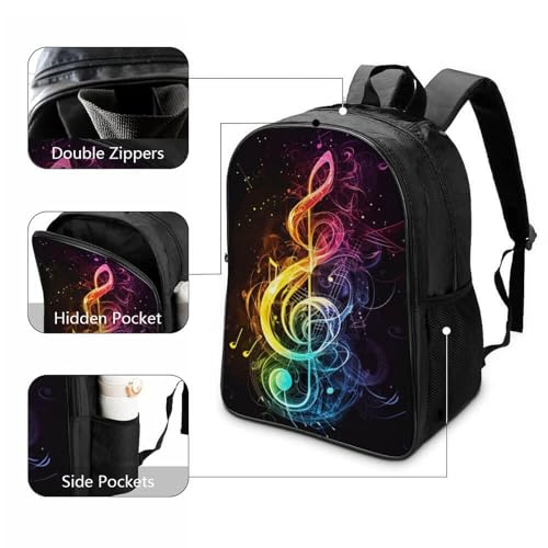 Mochila escolar music note de 40x28x16cm 3