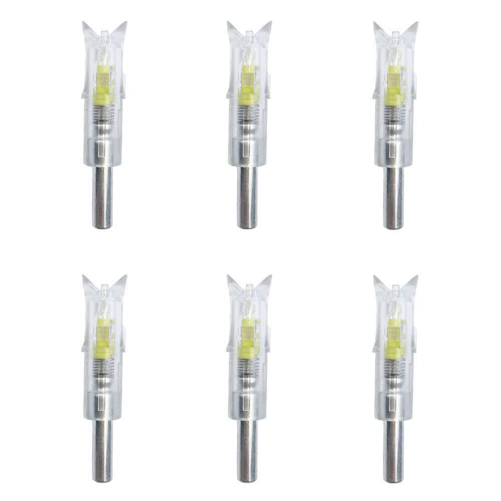 SHARROW Tiro con Arco Culatines de Flecha de Ballesta Luminosos, LED Iluminado Flecha Nocks para ID 0.297"-0.302" Ejes de Flecha de Ballesta