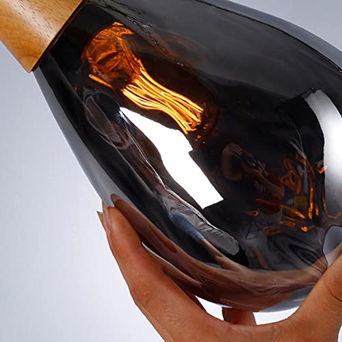 Luz colgante de techo contemporánea con vaso de lágrimas para isla de cocina 3