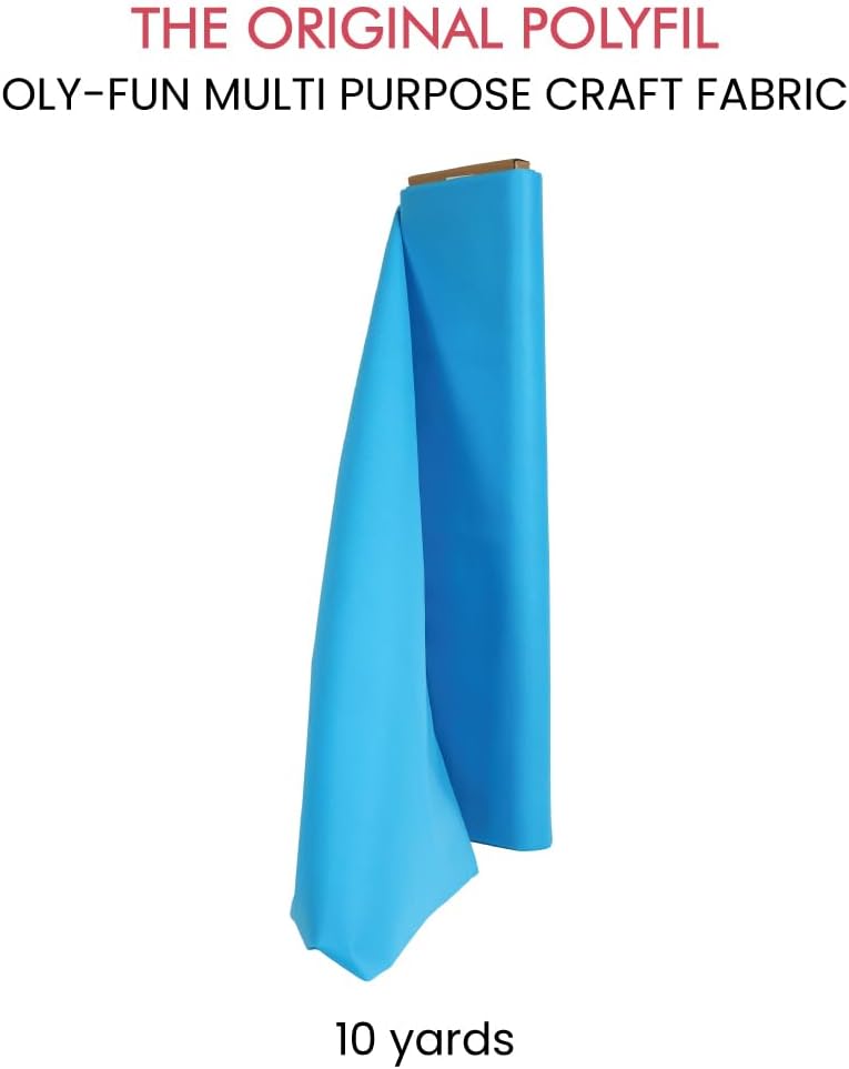 Fairfield OLY-Fun, Multi-Purpose Craft Fabric, Polypropylene Fabric for Sewing, Stenciling, Tying, and More, Craft Supplies, Sky Blue, 10 Yard Bolt (Pack of 2)