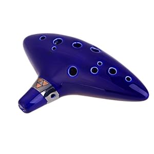 AFUNTA 12 Hole Ocarina Ceramic Alto C Legend of Zelda Ocarina Flute with song book (Neck Strap Cord with Random Color…