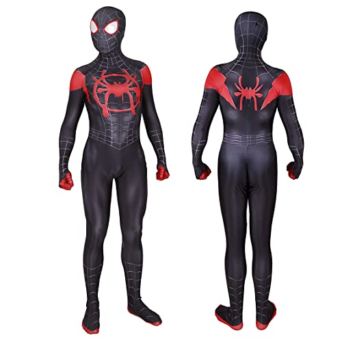 Superhero Spandex Costume Cosplay Zentai Full Bodysuit Halloween Adult/Kids(black, Adult-2XL)
