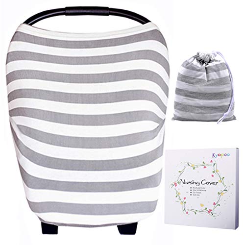 Image of Kyapoo Baby Nursing Covers Multi-Use Flexible Unisex Super Soft for Baby Car Seat Covers Canopy Shopping Cart Cover Scarf Light Blanket Stroller Cover