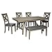 Signature Design by Ashley Aldwin Modern Farmhouse Rectangular Dining Table, Seats up to 6, Gray
