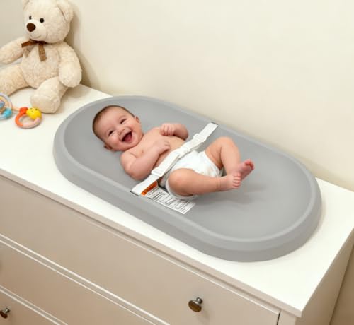 Image of ROGSOUTH Baby Changing Pad - Lightweight Wipeable Foam Changing Pad, Comfortable and Waterproof, Fits All Changing Table, 30"x 15.6", Gray
