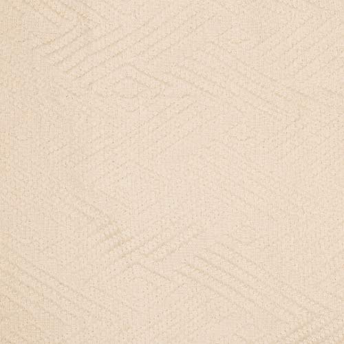 Whisper Organics 100% Organic Cotton Light Blanket - Throw Blanket With Diamond Jacquard Pattern - Breathable Blanket Throw - Gots Certified Summer Blankets (Natural, 60X80) #TOP5