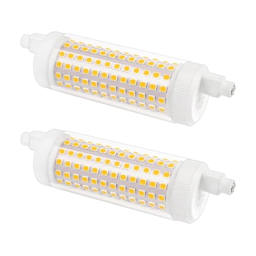 Akynite Bombillas LED R7S 118mm Regulable 20W Luz Neutra 4000K 2500LM, Equivalente Halógena J118 200W 150W, Luz de 360°, AC 220V, Cerámica para Luces de Techo, Pack de 2