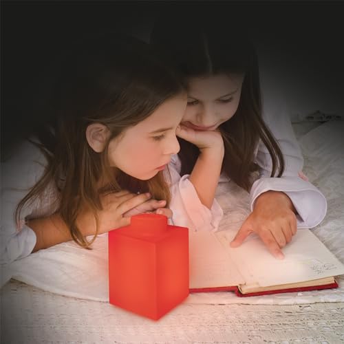 LEGO Iconic 1x1 lampada mattone led in silicone - Rosso - Con 8 colori che cambiano automaticamente e blocco manuale del colore (include 3 batterie AAA) - altezza 116mm x larghezza 78mm - Lego - Immagine 4