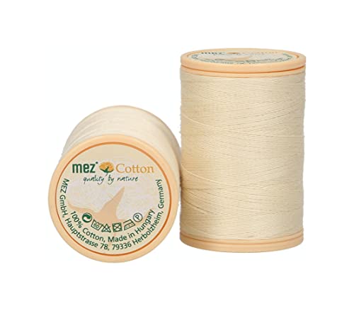 MEZ Cotton Stärke 50 4664050-01317 beige Nähgarn, 100 % Baumwolle, 450m