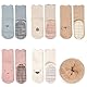 ELUTONG Rutschfeste Socken für Baby, 5 Paar dickere und wärmere ABS Kindersocken für Jungen und Mädchen 6-12 Monate(kätzchen)