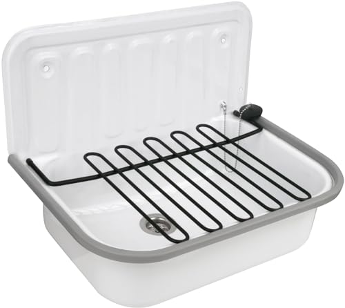 Sanitop-Wingenroth Stahl-Ausgussbecken mit Ablaufgarnitur und Klapprost |...