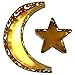 VALICLUD Ramadan Eid Mubarak tace sztuka żelazna wydrążony księżyc gwiazda deser taca przekąska talerz słodycze orzech cukierki owoce koszyk Eid Ramadan Party jedzenie serwowanie naczynia 2 sztuki złote